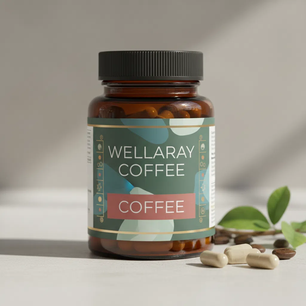 Wellaray Coffee food supplement box - botanical coffee sachet with green coffee extract, L-carnitine and garcinia cambogia